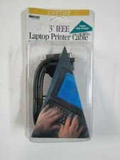 3-ft IEEE Parallel Printer Cable Bi-Directional Laptop Computer 25-pin to 36-pin