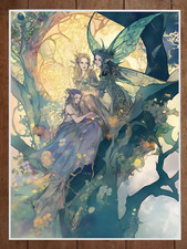 Fairy Poster Art Nouveau Style 18x24in