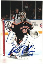 Kevin Poulin Autographed 4x6 Color Photo New York Islanders Goalie #60 Blue C