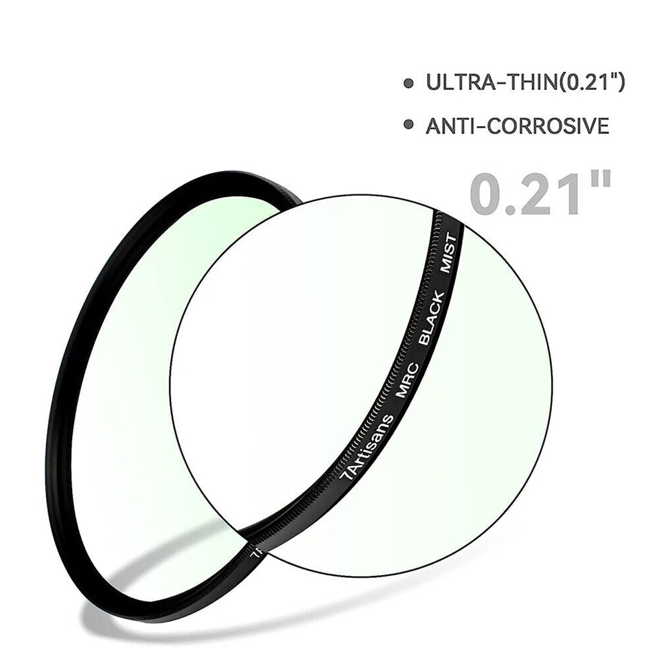 46/67/77/82mm 7artisans Black Mist diffusion 1/4 Soft Filter Dreamy soft focus - Image 3 of 4