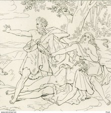 Victor Orsel Adam et Eve auprès du corps d'Abel frère