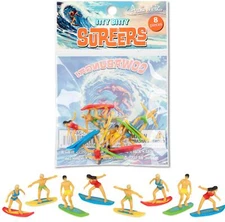 Itty Bitty Surfers (Bag of 8) - Miniature Plastic Figurine Toys - Archie McPhee