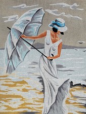 Needlepoint tapestry painted canvas 10.564 - Young Lady 24"x30" GobelinL