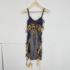 ASOS Womens Ladies Dress Grey Size UK 14 Bungee Cord Rope Dress Bodycon