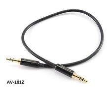 1ft TRS 3.5mm Stereo Male/Male Slim Connector Audio Cable, CablesOnline AV-101Z
