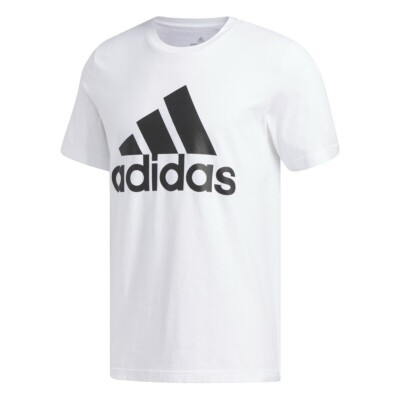 Adidas Mens Go To Tee S/S T-Shirt - GM5271 720 - White / Black - Size: 2XL - NEW