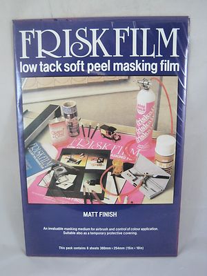 Frisk Film Matt Finish Low Tack Soft Peel Masking Film 8 Sheets 15x10 Inches NOS