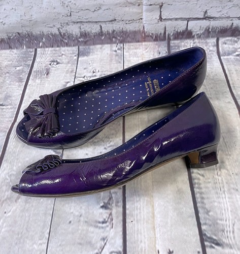 Moschino Shoes | Vintage Moschino Purple Peep Toe Shoes UK 5/EU 38 Designer - Picture 6 of 9