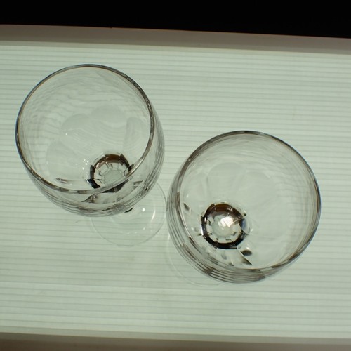 Pair of Vintage Bohemia Crystal Dynasty Wine Glasses - Hock Glasses - Riesling - Picture 8 of 14