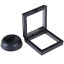 thumbnail 3  - 70*70mm Black 3D floating jewelry coin display frame holder box case w/ stand_gj