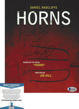 DANIEL RADCLIFFE SIGNED 'HORNS' 8x10 MOVIE POSTER PHOTO PROOF BECKETT BAS COA