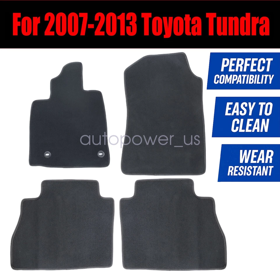 For 2007 2008 2009 2010 2011 2012 2013 Toyota Tundra Floor Mats Carpet Velour 4X - Изображение 3 из 4