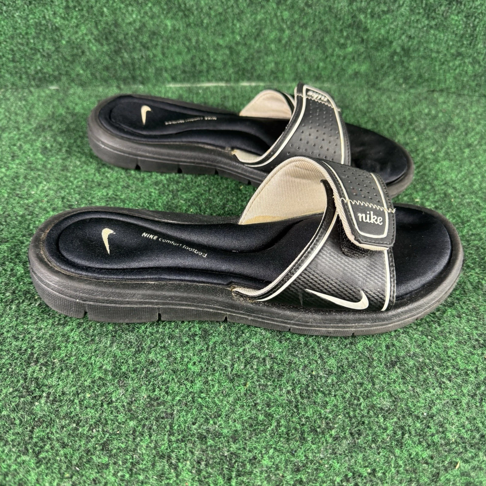 Sandali Nike comodi plantare donna taglia 7 neri slip on slide ballerine 360883 011