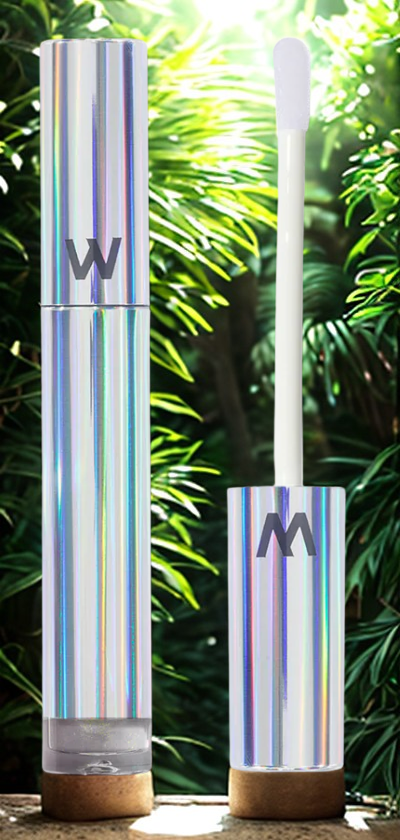 Wonderskin Lip Gloss Blading Top Gloss, Clear Glitter Lip Gloss