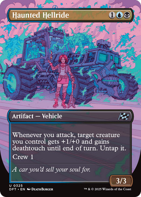 x4 Haunted Hellride DFT Aetherdrift MTG 325 UNCOMMON BORDERLESS M/NM 4x