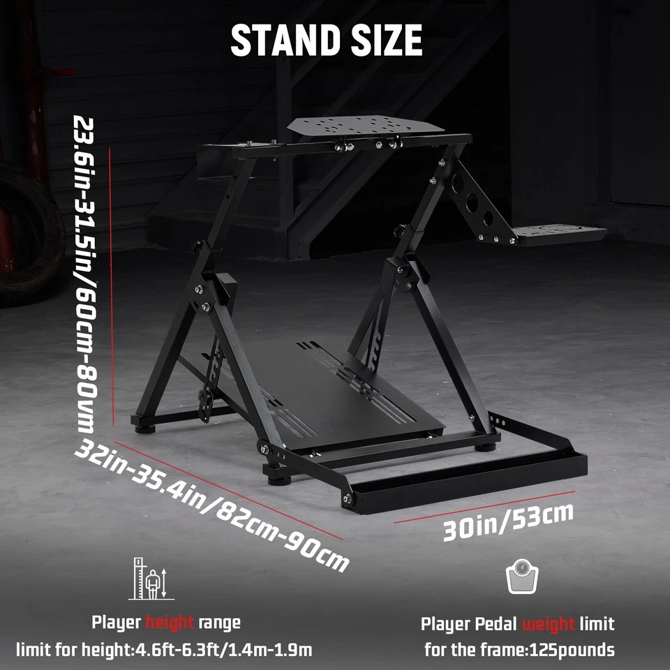 Dardoo Racing Sim Cockpit Wheel Stand Fit Logitech G29 G920 G923 Thrustmaster - image 2 of 4