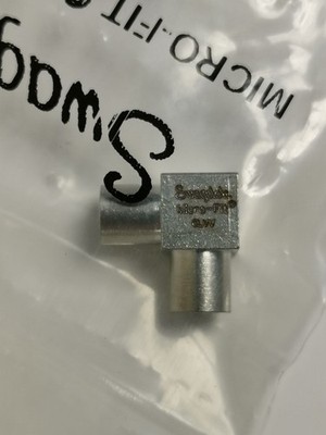 Swagelok 6LV-4MW-9 316L VIM-VAR Micro-Fit 90° Überwurfbogen 1/4 Zoll NEU