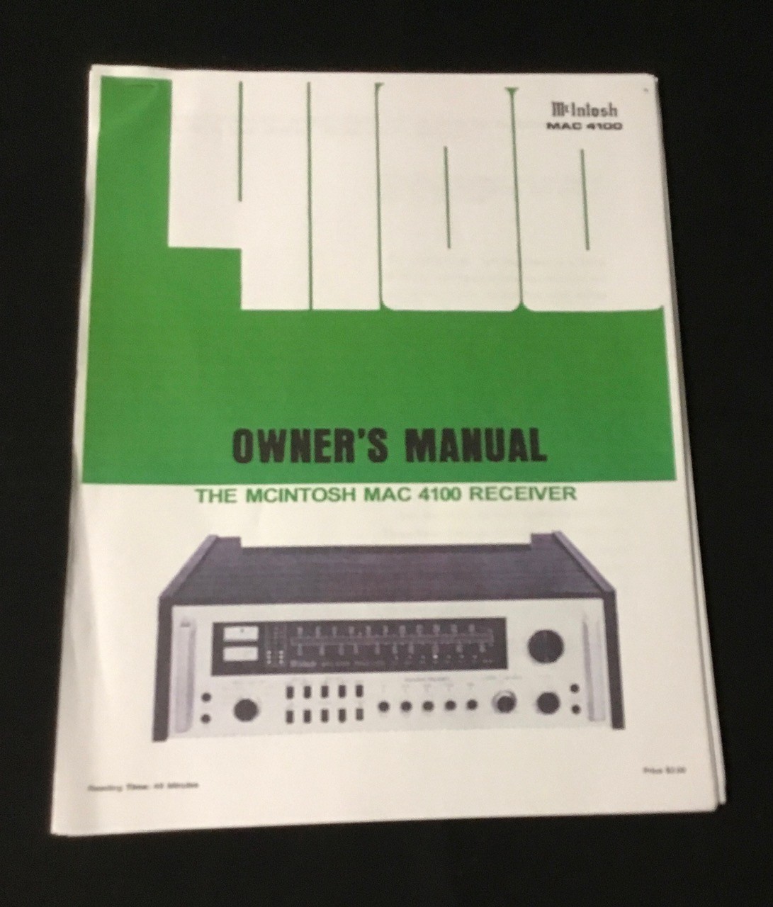 MCINTOSH MAC 4100 Stereo Receiver Owner's Manual-Copy
