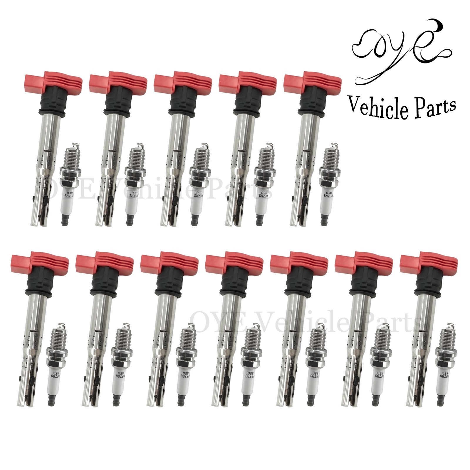 Coil and Spark Plug Compatible With 2006-2010 Lamborghini Murcielago 6.5L V12