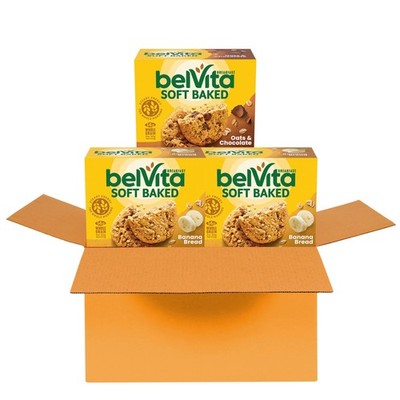 belVita Soft Baked Breakfast Bars Variety Pack, 15 packs of 1 biscuit each 