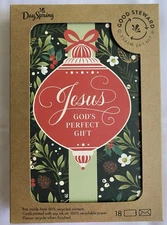 Box Of 18 Count DAYSPRING Religious Christmas Cards W/ Envelopes Gift Of Jesus