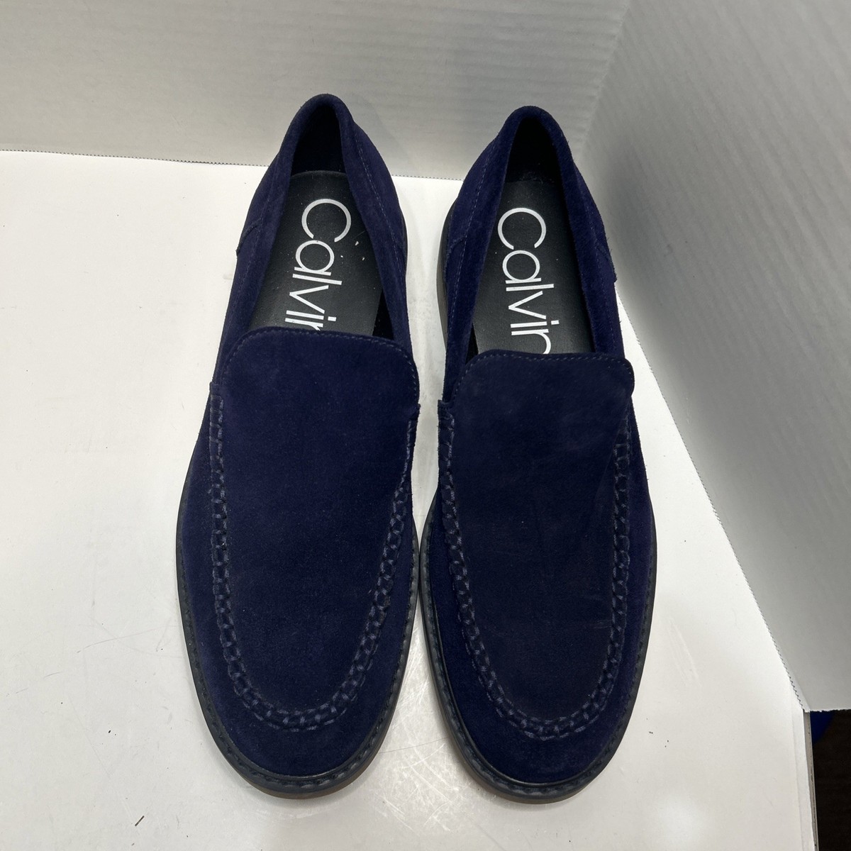 Calvin Klein Vance Blue Leather Upper Loafers Slip on Shoes Men's US Sz 9 EU 42