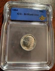 1964 SILVER Roosevelt Dime 10c ICG - Brilliant Uncirculated # 6748111301