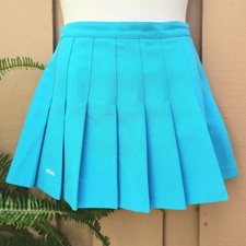 Vintage 80s HEAD Sportswear Pleated Tennis Skirt Blue Sz 14 Cosplay 90s Retro