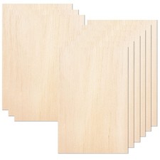 MUXGOA 20 Pcs Wood Sheets,Unfinished Balsa Wood Sheets for Crafts DIY Thin Wo...