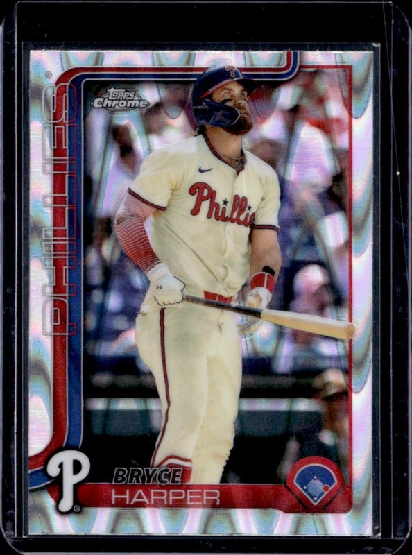 2025 Topps Chrome Bryce Harper RayWave Refractor #150 Phillies