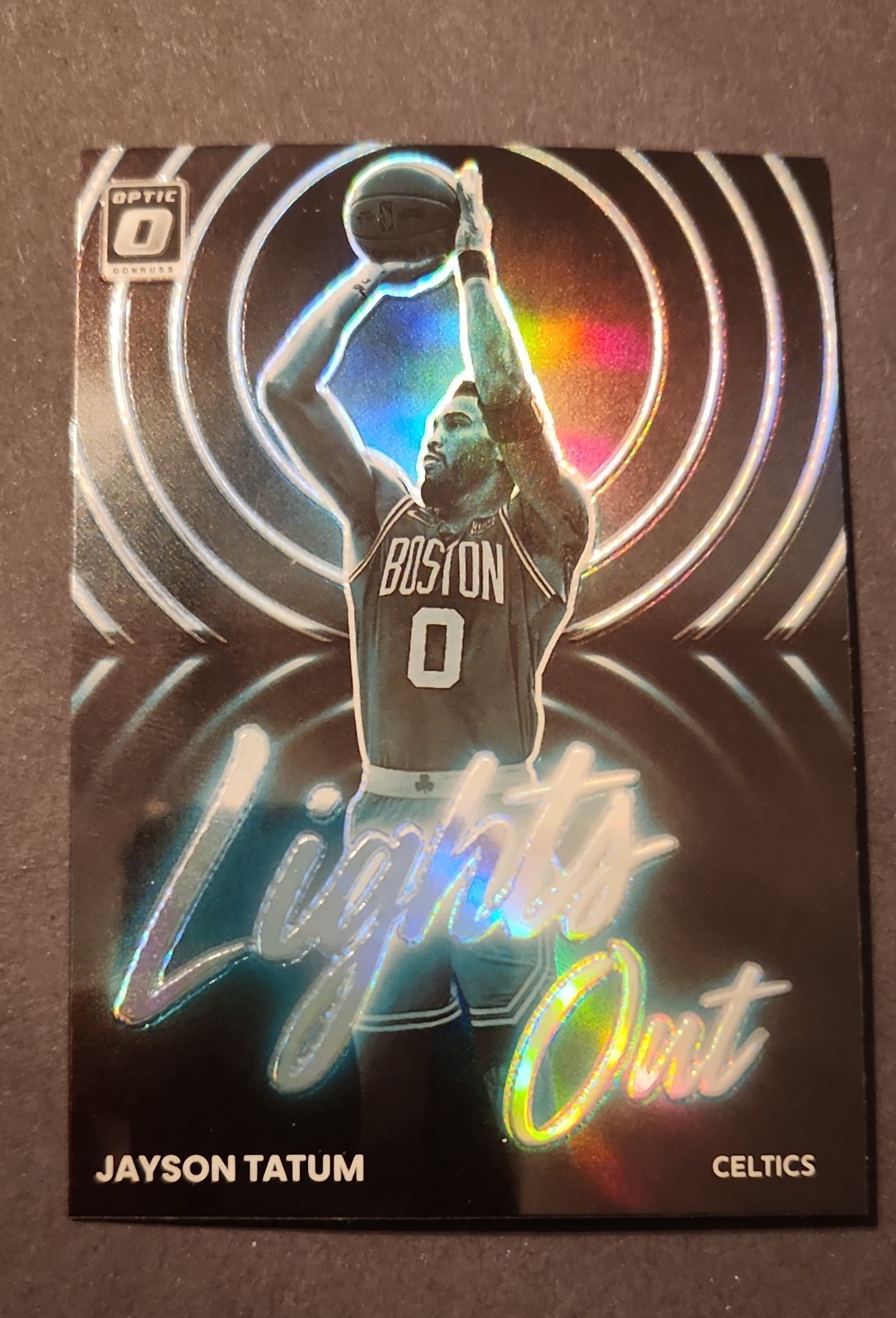 2022-23 Panini Donruss Optic - Lights Out Jayson Tatum #1 Holo Prizm