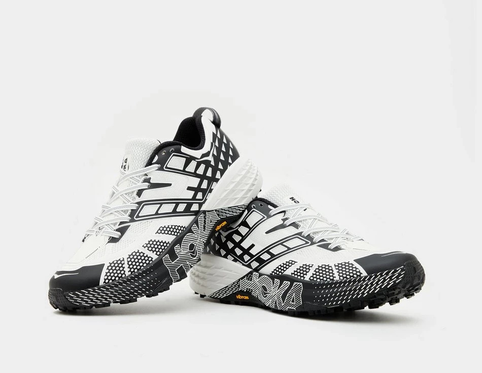 HOKA Speedgoat 2 Sneaker in White and Black Shoes | eBay