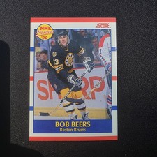 1990 Score Hockey - Bob Beers #385 NHL Prospect Rookie Card RC Boston Bruins EX. rookie card picture