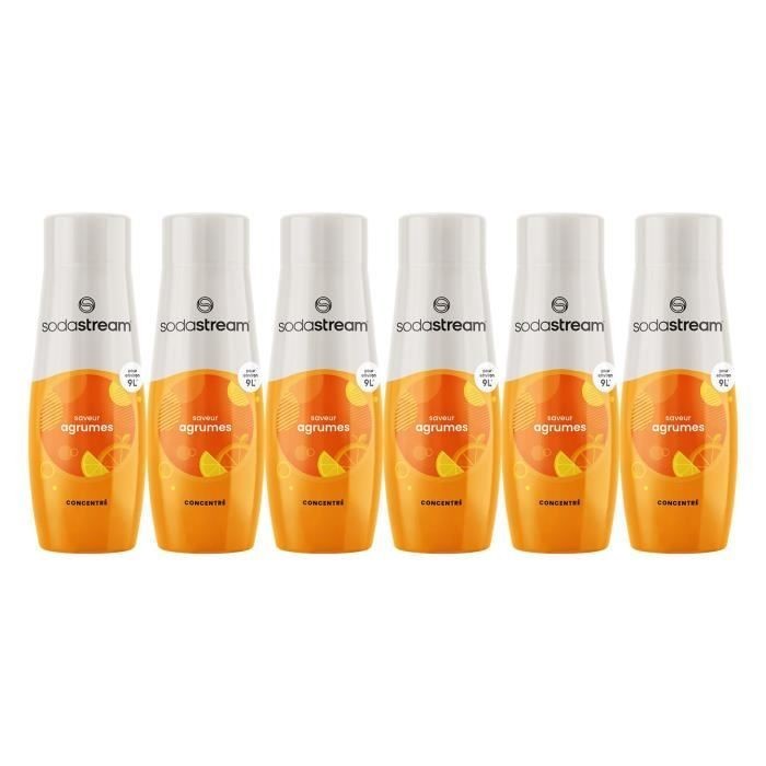 Concentrés SodaStream Agrumes solution anti-gaspillage lot de 6 flacons 54L