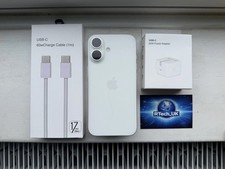 iPhone 16 128GB 100% Battery Health Excellent Condition Unlocked White