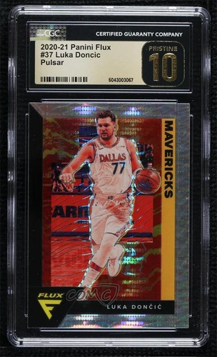 2020-21 Panini Flux Factory Set Pulsar Prizm Luka Doncic #37 CGC 10 Pristine