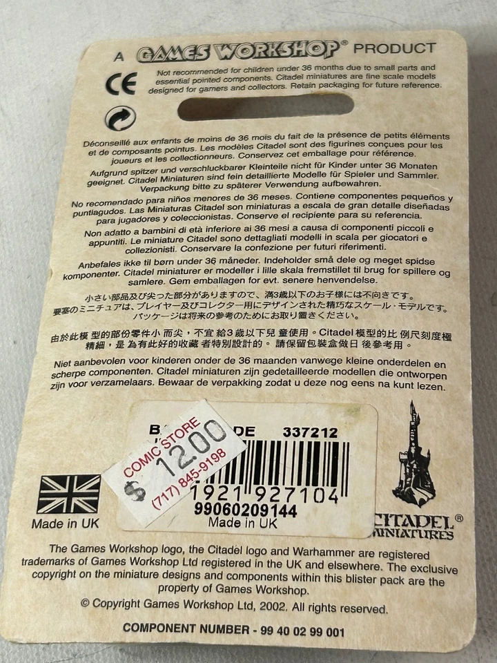 Warhammer Classic Metal Borgut Facebeater BRAND NEW SEALED Orcs & Goblins OOP - Image 3 of 3