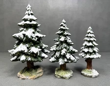 Dept.56 Village Snowy Scotch Pines Set of 3 #52615