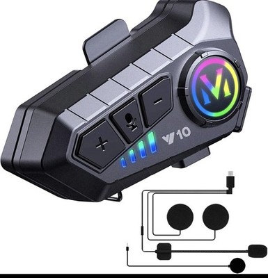 Waterproof Bluetooth Helmet Headset with Noise Cancellation for Motorcycles OBX