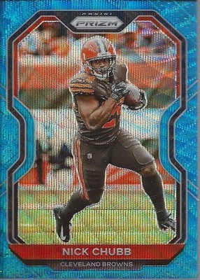 2020 Panini Prizm Prizms Blue Wave #59 Nick Chubb /199 - FB