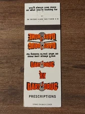 Vtg. Dart Drug Prescriptions Matchcover (ZZ6)