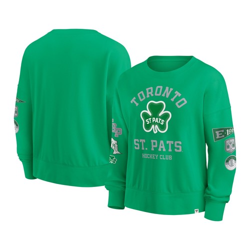 Women's Fanatics Green Toronto St. Pats Vintage Go Team Pullover Sweatshirt