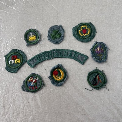 Vintage 1950s Girl Scout USA Badges Patches Lot of 9 Items As Shown