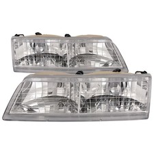Fits 95-97 Mercury Grand Marquis Headlights Headlamps Pair Set New Halogen