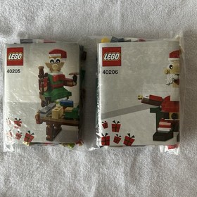 LEGO Seasonal: LEGO Santa (40206) Little Elf Helpers (40295) Used W/Instructions