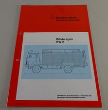 Prospekt Magirus-Deutz LKW Feuerwehr-Rüstwagen RW 2 Stand 05/1975