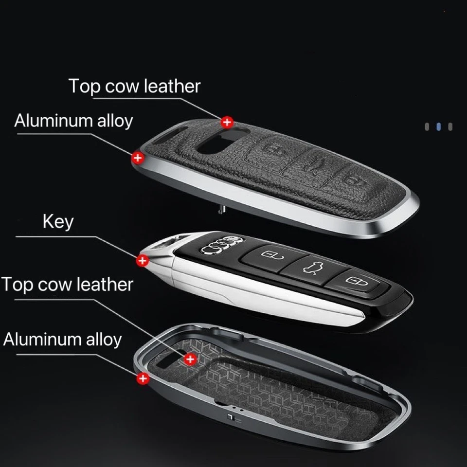 Funda protectora para llavero Audi E-tron A3 Q3 A7 A8 A8L A6L Q8 S4 RS Foto 3 de 4