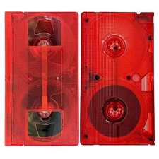 VHS is LIFE Blood Red Transparent Color VHS Shell w/ Matching Spools T-130 Tape
