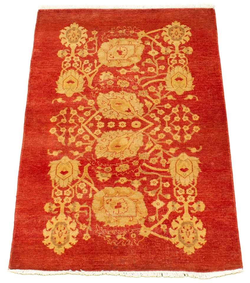 3'1" x 5'0" Hand Knotted Oriental Carpet Traditional Wool Area Rug - Image 3 of 4