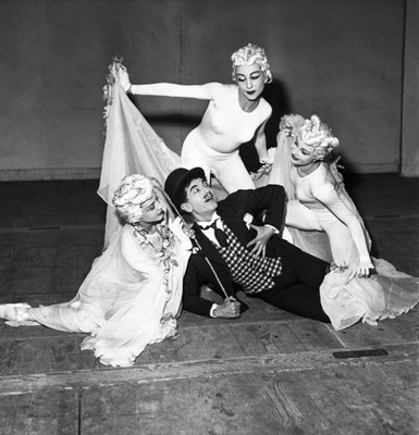 Actor Serge Lifar plays Charlot for Ballet Cinema given at Paris O- Old Photo
